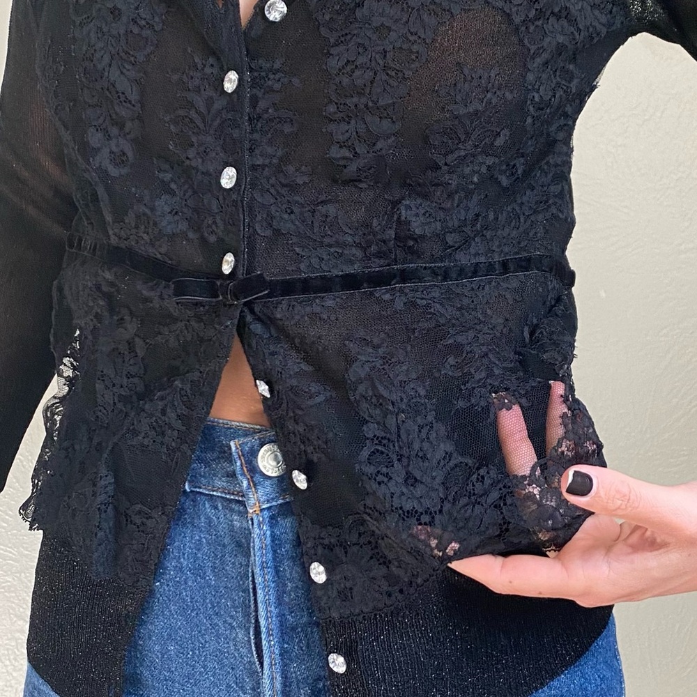 Designer Button Down Cardigan - image 5